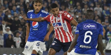 Gabriel Fuentes y la fea lesión de rodilla que lo sacó del partido ante Millonarios