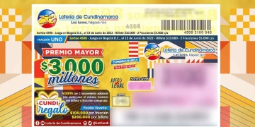 Número que cayó, sorteo Lotería de Cundinamarca, junio 13 del 2022
