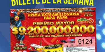 Resultado sorteo Lotería de Santander, 17 de junio 2022