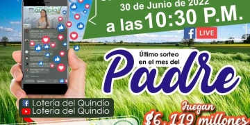 Lotería del Quindío, resultado sorteo 30 de junio 2022