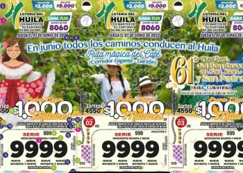 Resultado sorteo Lotería del Huila, 7 de junio 2022