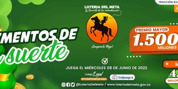 Resultado sorteo de la Lotería del Meta, 8 de junio 2022