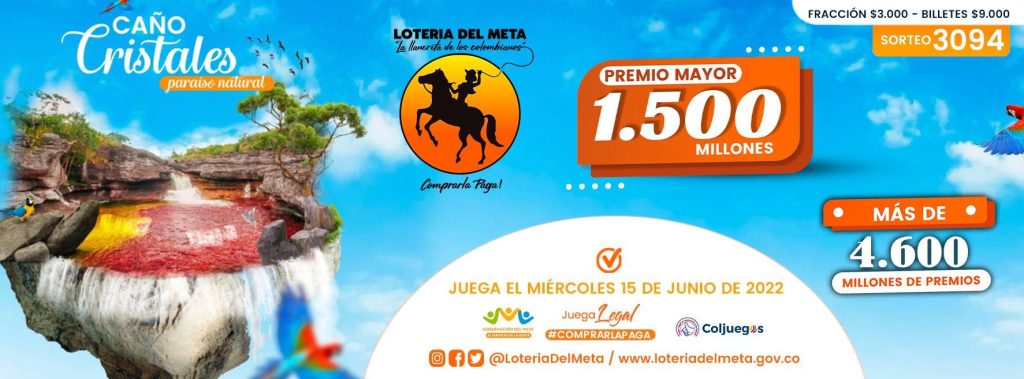 Resultado sorteo Lotería del Meta, 15 de junio del 2022