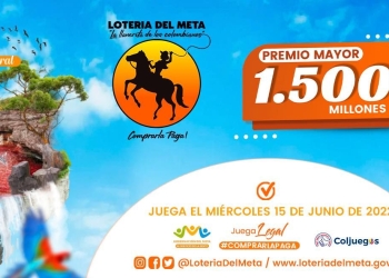 Resultado sorteo Lotería del Meta, 15 de junio del 2022