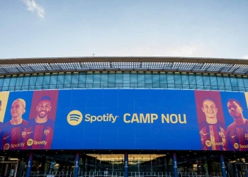 Así comenzó el patrocinio de Spotify al FC Barcelona