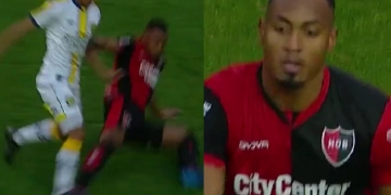 La fuerte patada de Willer Ditta en el clásico rosarino