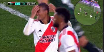 Era el empate de River Plate y, ¿qué pasó, Miguel Borja?