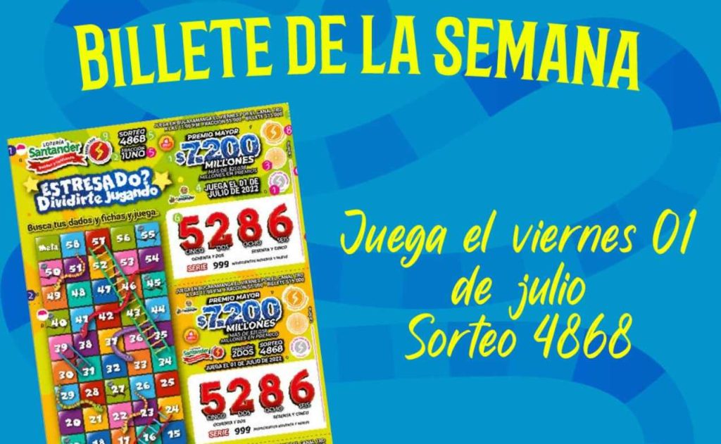 Lotería de Santander, resultado sorteo 1 de julio 2022