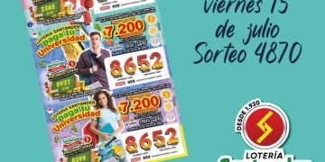 Resultado sorteo Lotería de Santander, 15 de julio 2022