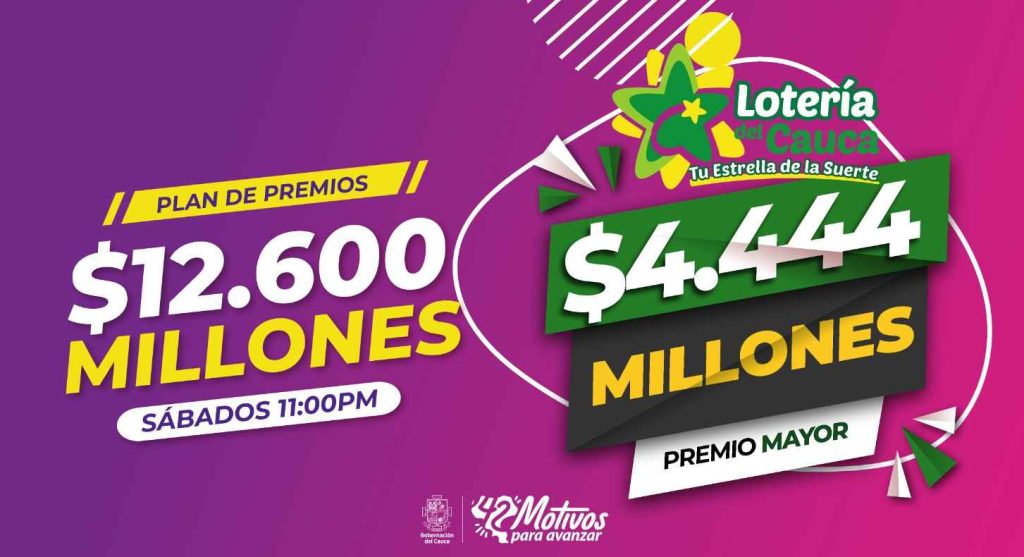 Resultado sorteo Lotería del Cauca, 23 de julio 2022