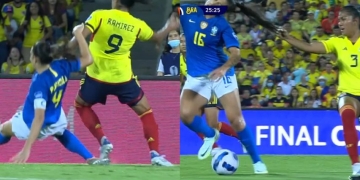 El codazo, la halada de pelo y el penal que el VAR no revisó en el Colombia vs. Brasil