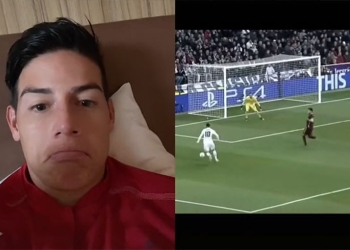 Las reacciones de James al ver lo que hacía en Real Madrid