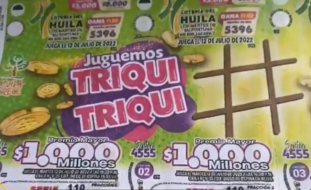 Resultado sorteo Lotería del Huila, 12 de julio 2022