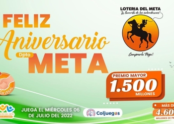 Resultado sorteo Lotería del Meta, 6 de julio 2022