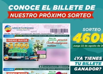 Lotería de Cundinamarca, resultado sorteo 22 de agosto 2022