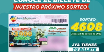 Lotería de Cundinamarca, resultado sorteo 22 de agosto 2022