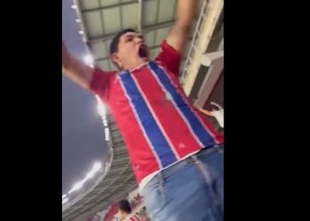 ¡Qué valiente! Hincha del Unión celebró en tribuna del Junior