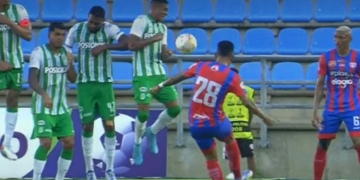 ¡El penalti que cedió Atlético Nacional en Santa Marta!