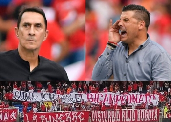 El trapo de la hinchada de América para Guimarães y Cruz Real