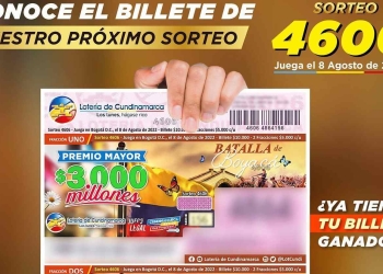 Lotería de Cundinamarca, resultado sorteo 8 de agosto 2022
