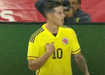 ¿A quién se refirió James Rodríguez en su festejo contra Guatemala?
