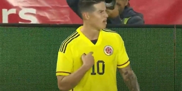 ¿A quién se refirió James Rodríguez en su festejo contra Guatemala?