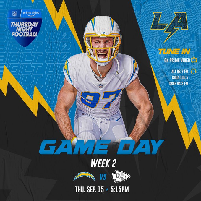 Foto tomada del Twitter oficial de Los Angeles Chargers