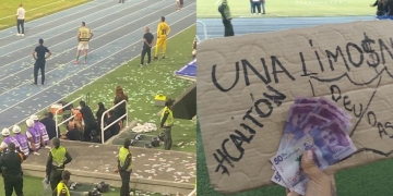 Hinchas de América llenaron de billetes el banquillo del Deportivo Cali