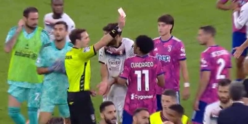 Final de locos en partido de Juventus: ¡4 expulsados, Cuadrado uno de ellos!
