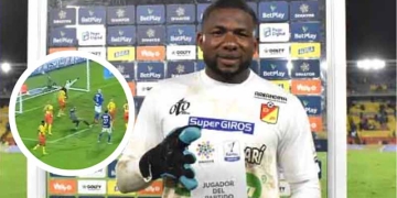 Video: impresionante atajada de Harlen Castillo ante Millonarios