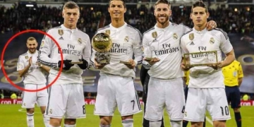 Balón de Oro: la foto viral de Benzema, James, Cristiano Ronaldo y compañía