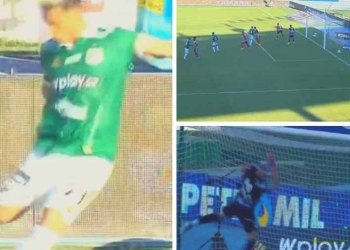 Teo Gutiérrez y el intento de gol olímpico ante Junior en Barranquilla