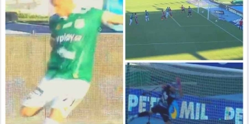 Teo Gutiérrez y el intento de gol olímpico ante Junior en Barranquilla