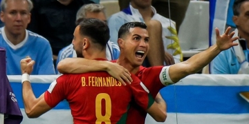 Fue de Fernandes pero Cristiano lo celebró como un gol suyo: ¿Se reconciliaron?