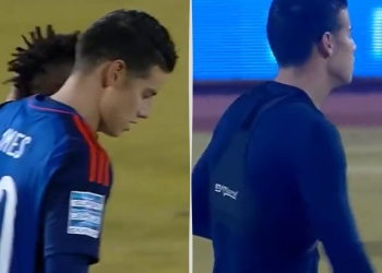¡No se acababa el partido y fue por la camiseta de James Rodríguez!
