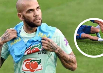 ¡Uy, Dani Alves! Sus entradas en el entrenamiento y memes de hinchas