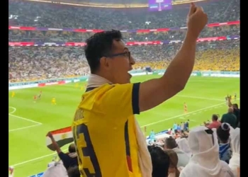 Video: el gesto de un hincha de Ecuador que no cayó bien en Catar. ¡Y así terminó!