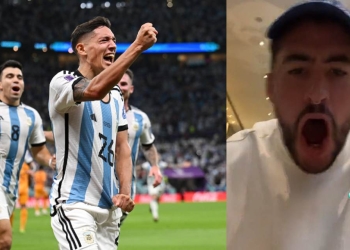 Bad Bunny gritó el gol de Molina como un argentino más
