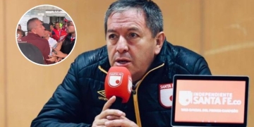 Eduardo Méndez fue increpado por hinchas de Santa Fe a las afueras de El Campín