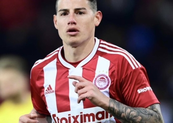 Olympiacos 6 – Panetolikos 1 por la Superliga de Grecia. Así le fue a James Rodríguez