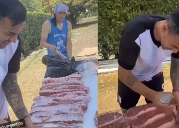 Jugadores de América celebran su buen momento con tremendo asado