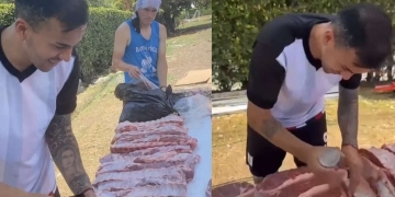 Jugadores de América celebran su buen momento con tremendo asado