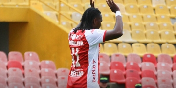 Primer gol de Hugo Rodallega en Santa Fe y disculpas a Deportivo Cali