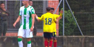 Tomás Ángel y su raro gol: con Selección Colombia vs. Nacional