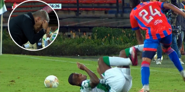 Andrés Román dejó a Atlético Nacional con 10 y así reaccionó Autuori