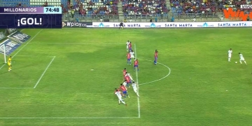 Lo que le faltaba: ¡Terrible golazo de Daniel Cataño en Santa Marta!