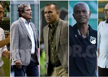 Los puntos de Deportivo Cali en la tabla del descenso, divididos en las campañas con cada DT