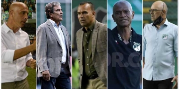 Los puntos de Deportivo Cali en la tabla del descenso, divididos en las campañas con cada DT