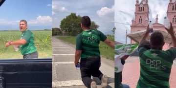 Se fue de rodillas hasta Buga «para que el Cali no descienda»