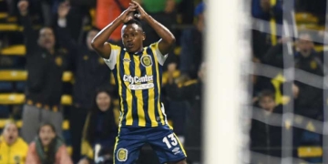 Recordemos: el primer gol de Jáminton Campaz en Rosario Central y festejo a lo CR7